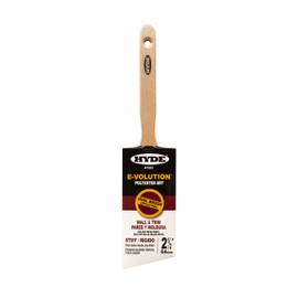 Hyde E-Volution 47322 Pinsel, oval, Polyester SRT Filament, steife Mischung mit Holzgriff, 6,4 cm breit