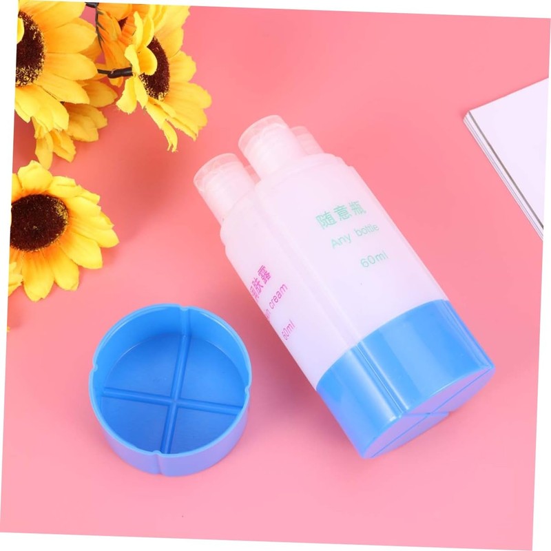 Healeved Travel Toiletry Kit 4 Pack Leakproof Shampoo Bottles 60ml