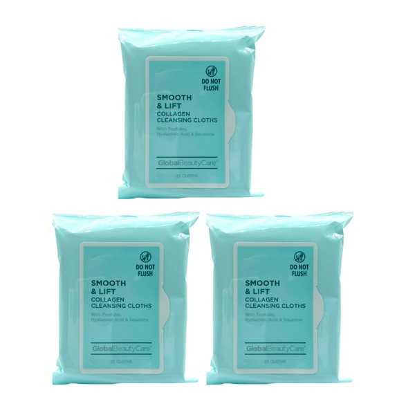  Smooth cleansing cloth. Lift Collagen Cleansing Cloths with Peptides