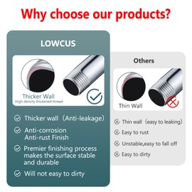 Celling Mounted Extention Shower Arm (Sold with Shower Arm Flange) Replacement for D U4996 3-inch, Chrome