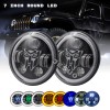 JESUO PAIR 7" inch Round LED Headlights High/Low Beam For