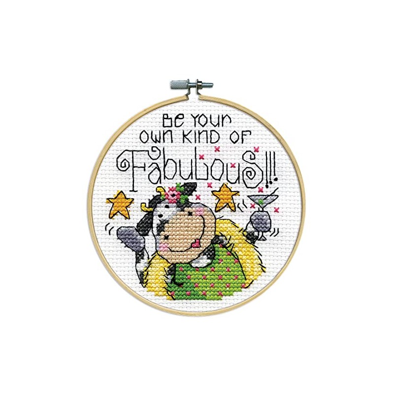 Design Works Crafts Hoop, Fabulous Counted Cross Stitch Kit