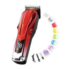 VEVOR Professional Hair Clipper for Men, Cordless Barber Clipper with 6800RPM Brushless Motor & LED Display, Men's Hair Cutting Grooming Kit with 8 Guide Combs for Home Barber, Ideal Gift for Husband