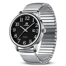 LN LENQIN Mens Watches Watches Men Analog Quartz Watch Waterproof Men's Wrist Watches Easy Reader 38 mm Expansion Band Fashion Business Watch with Date Display