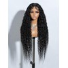 Joedir 32" Long Deep Curly Wavy Lace Front Synthetic Wigs