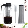 OMNISAFE 64 oz Cold Brew Coffee Maker, Glass Mason Jar