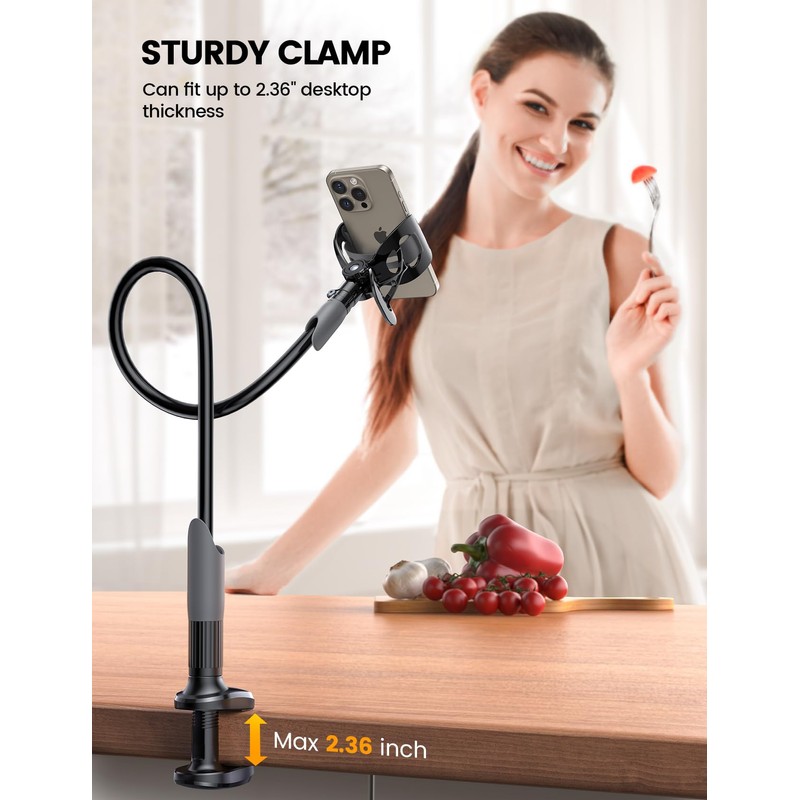 Lamicall Gooseneck Phone Holder for Bed - Cell Phone Mount