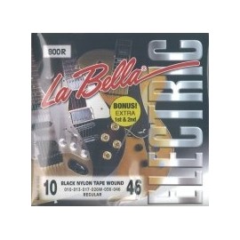 La Bella 800R Black Jazz Tapes Nylon Electric Guitar Strings - .010-.046 Regular