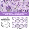 JOINFANXIN Lavender Wrapping Paper 12 PCS, Purple Flower Butterfly Double
