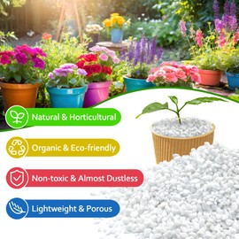 Halatool 10 QT Perlite 3-6 mm Horticultural Organic Perlite Bulk for Plants Natural Potting Soil Mix Additive for Indoor & Outdoor Planting