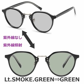 MERRY PLEASURE TY2953ph Dimmable Sunglasses, Polarized Sunglasses, For Fishing, Sports, Driving, Date, Men's, Women's, Crown Punt, Boston, Round Glasses, Light Color Lens, Light Color, Black x