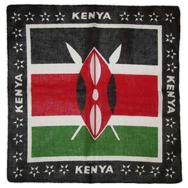 MWS 22"x22" Kenya Country 100% Cotton Bandanna