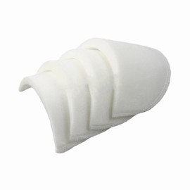 BeeSpring 4 PCS Shoulder Pads Costume Foam Polyester Pads Breathable Sponge Pads Reusable Removable for Women Clothing Men Blazer Suit Coat Sewing, White