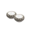 Set of 2 traditional tea light holders made of stoneware