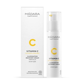 MÁDARA Organic Skincare Vitamin C Illuminating Recovery Cream - 50 ml, with Hyaluronic Acid and Algae Extract, Glossy Enhancing, Brightening, Moisturising, for All Skin Types, Vegan
