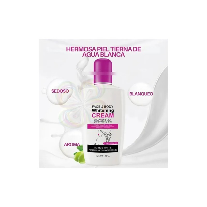 Aichun Crema Aclarante Hipoalergénica Cara y Cuerpo sin Parabenos 120ml
