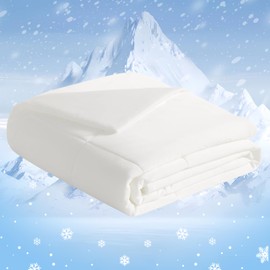 NTBAY Cooling Comforter Queen - Japanese Double-Sided Cold Tech Fabric Cooling Blanket for Hot Sleepers, Q-Max 0.45, All-Season Lightweight Blanket to Quickly Cool Down, 90x90 Inches, White
