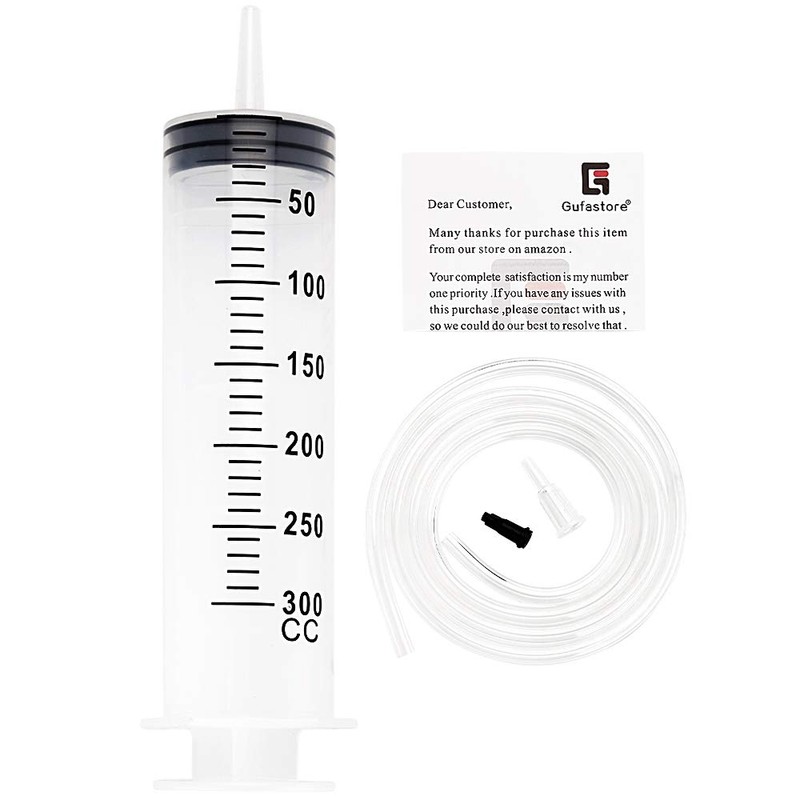 Gufastoe 1 x 300 ml large plastic syringe for industrial