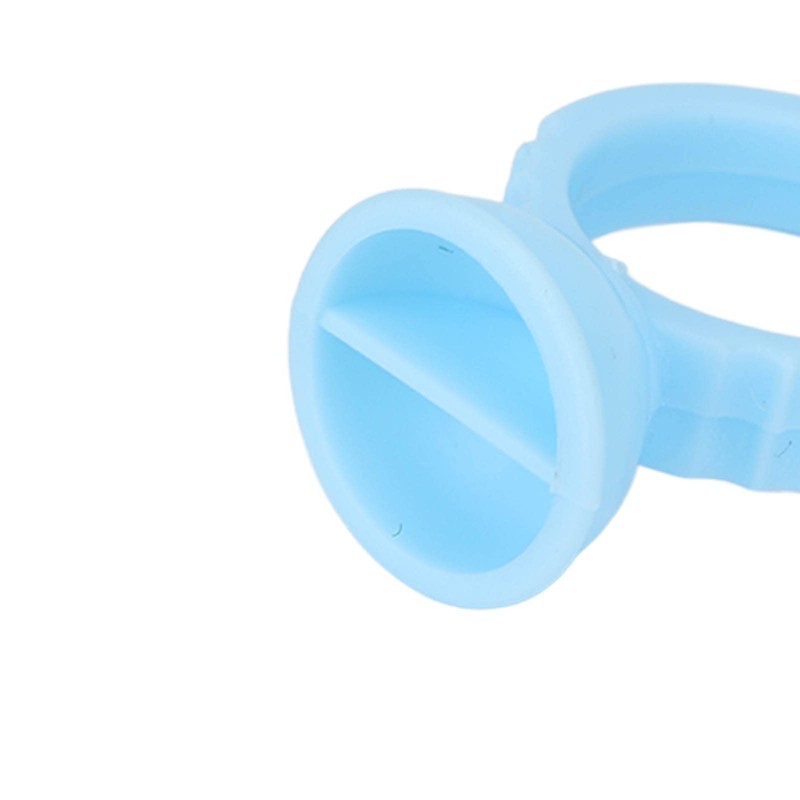 100PCS Glue Rings, Blue Remove Excess Glue Eyelash Extension Cups