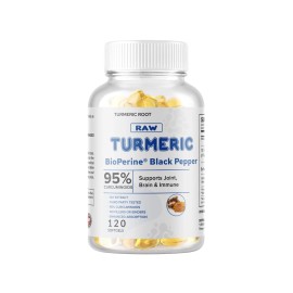 Turmeric Root 120 Softgel Turmeric Curcumin 5000mg Herbal Extract with BioPerine Root USA