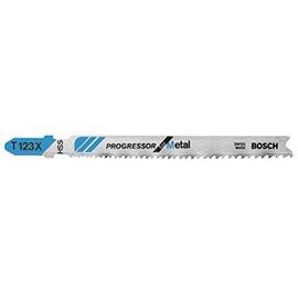 Bosch T123X3 3-Piece 4 in. 10-24P TPI Progressor for Metal T-Shank Jig Saw Blades, Silver