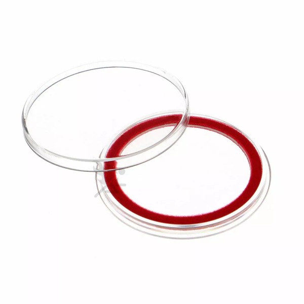 Air-Tite (10) Air-tite 40.6mm Red Velour Colored Ring Coin Holder
