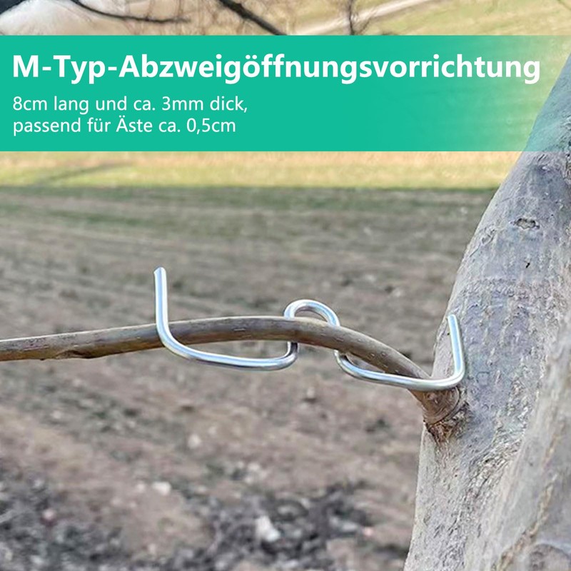 VZU Pack of 30 8 cm M-shaped Fruit Tree Branch