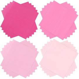 Layhit 100 Pcs Cocktail Napkins Disposable Beverage Napkins Square Paper Dessert Tissue for Wedding Birthday Holiday Party Supplies(Pink Series,5 x 5 Inch)