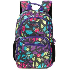 NEW TILAMI 14 Inch kid Toddler Backpack Boys Girls School Bag Kindergarten Elementary Cute Backpacks, Doodle colored