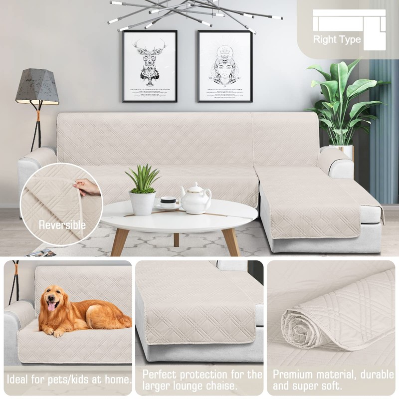 TAOCOCO 100% Waterproof Sectional Couch Covers L Shaped Sofa Covers