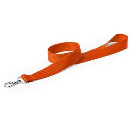 Lanyard for ID Passes with Metal Carabiner 50 cm Largo x 2 cm Ancho Orange Pack of 10