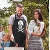 MoonWorks® BBQ Apron for Men with Saying "Hier grillt der