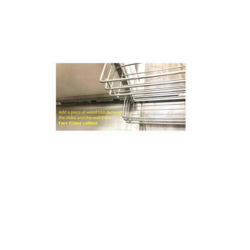 campbell moulding ML-017C Cabinet Spice Rack- 3 shelves Full Pullout