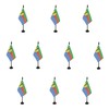 AZ FLAG - 10 New Caledonia Table Flags - 6"