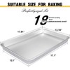Commercial Quality Baking Sheet Pan Set, Natural Aluminum Cookie Sheet,
