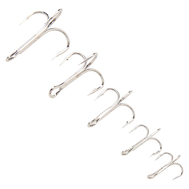 120PCS Treble Fishhooks Set High Carbon Steel High Strength Treble