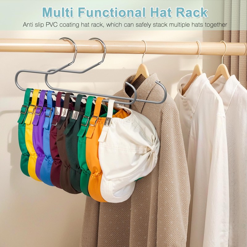 Hat Storage Organizer for Baseball Caps, Lomrsiul Non Slip PVC