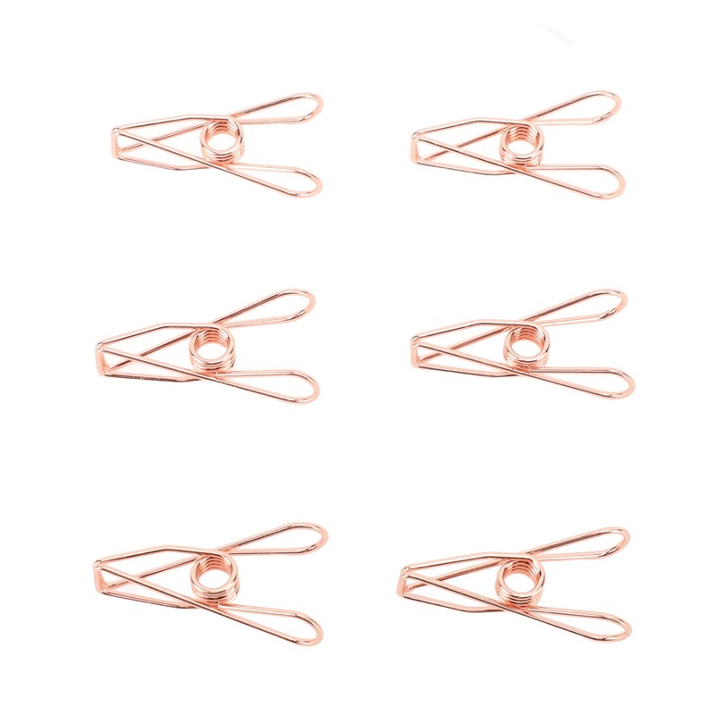 60pcs Wire Clothes Pins Antislip Creativity Metal Wire Hollow Out
