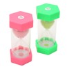 2pcs Hexagonal Hourglass 15 Minutes Learning Sand Timer Portable Plastic