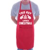 This Guy Loves Christmas Santa BBQ Cooking Funny Novelty Apron