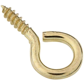 National Hardware N119-289 V2015 Screw Eyes - Solid Brass in Solid Brass, 4 pack