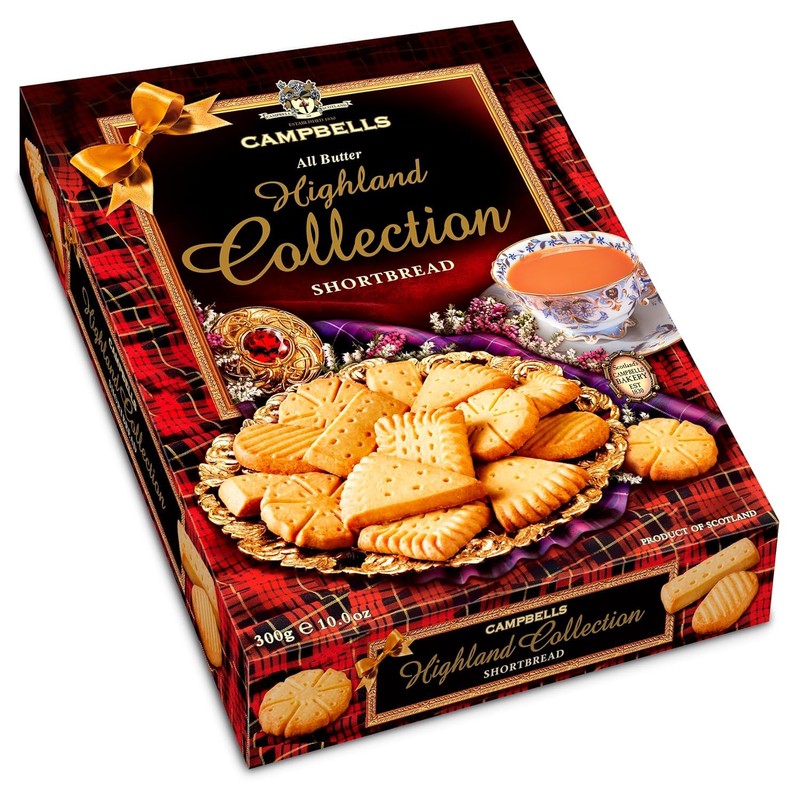 Campbells Shortbread All-Butter Highland Collection Cookies Assortment 10.58 Oz (Pack