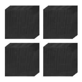 uxcell 300pcs Foil Candy Wrappers, 4 x 4 Inch Chocolate Bar Wrappers, Aluminum Foil Paper for Caramel Candy Packaging Decoration (Black, Fine Grid)