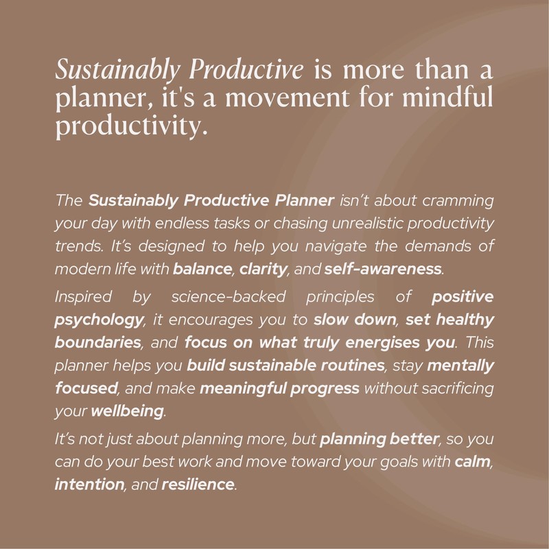 Sustainably Productive Planner | Weekly & Daily Planner for Mindful