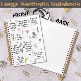 FITIE Christian Floral Spiral Notebook 5.5x8.3, Floral Scripture Journal, Christian Gifts for Women, Prayer Journal for Women, Bible Journaling Notebooks for Note Taking