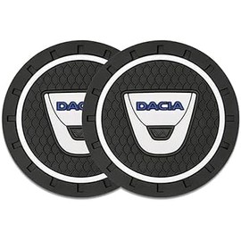 Car Non-slip Cup Holder Coaster Rubber Decor Mats For Dacia Duster 2010 Mcv Sandero Logan Car Accessories 2pcs