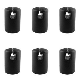 JCBIZ 6pcs 1.26" Black Trampoline Fiber Protective Cover Trampoline Enclosure Pole Cap for Flat Steel Sheet Top Ring System