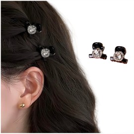 MISS MUMU Hair Accessory Hair Clip Hair Ornament Ribbon Pin Hair Arrangement Barrette Updo Hairpin Women Ladies Children Photography Wedding School Party Cute Popular Korean Style Small (Diamond Clip