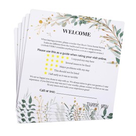 Oudain 5 Pieces 5 Star Rating Explanation Magnet Short Term Rentals (STR) Star Ratings Guide Rating Fridge Magnet Rating Magnet Compatible with Airbnb VRBO (Leaf)