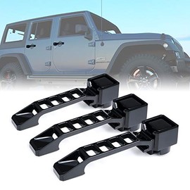 Xprite 3 Piece Heavy Duty Aluminum Door Handle Set for 2007-2018 Jeep Wrangler JK